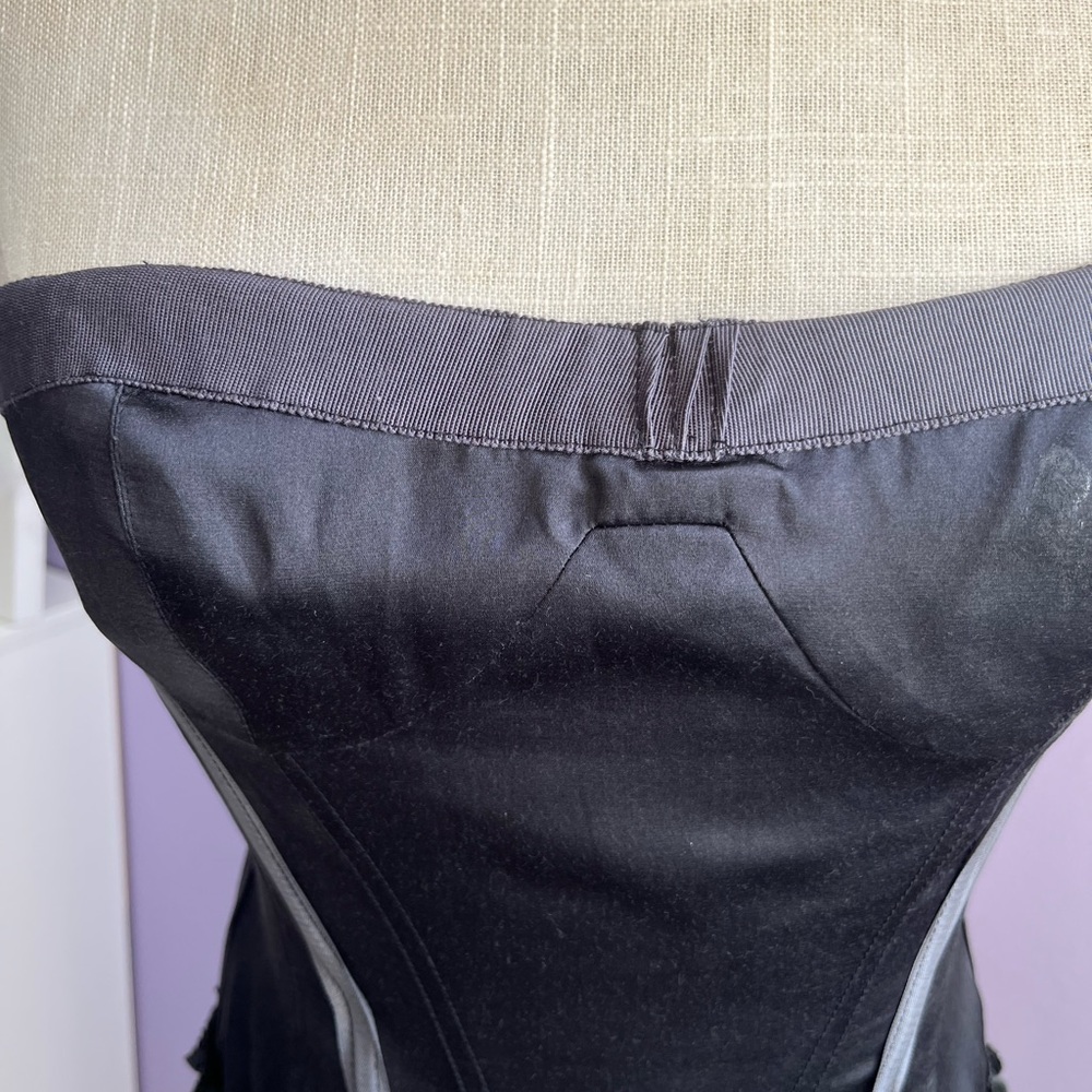 BCBGMAXAZRIA Runway corset pleated lace mini strapless dress - Picture 13 of 15